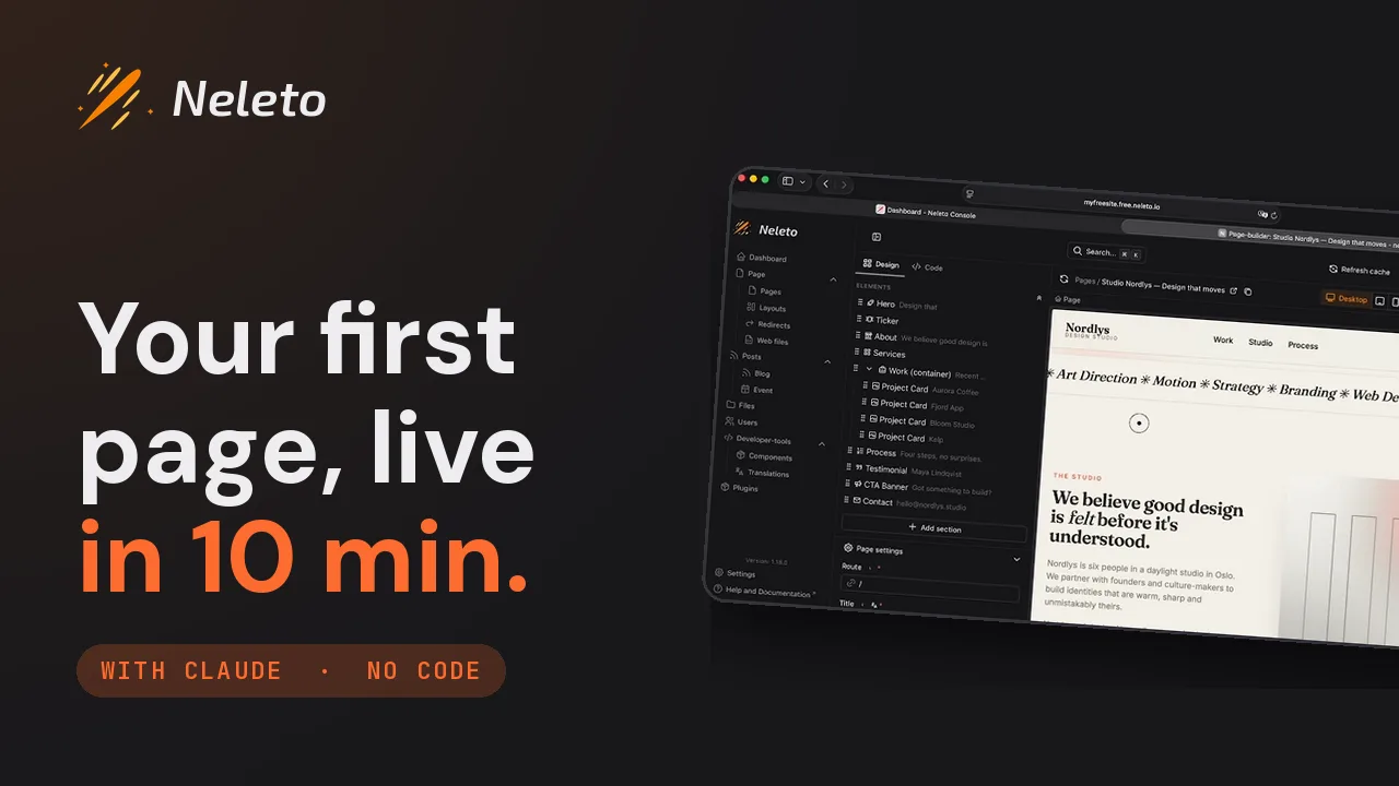 Your first page, live in 10 minutes
